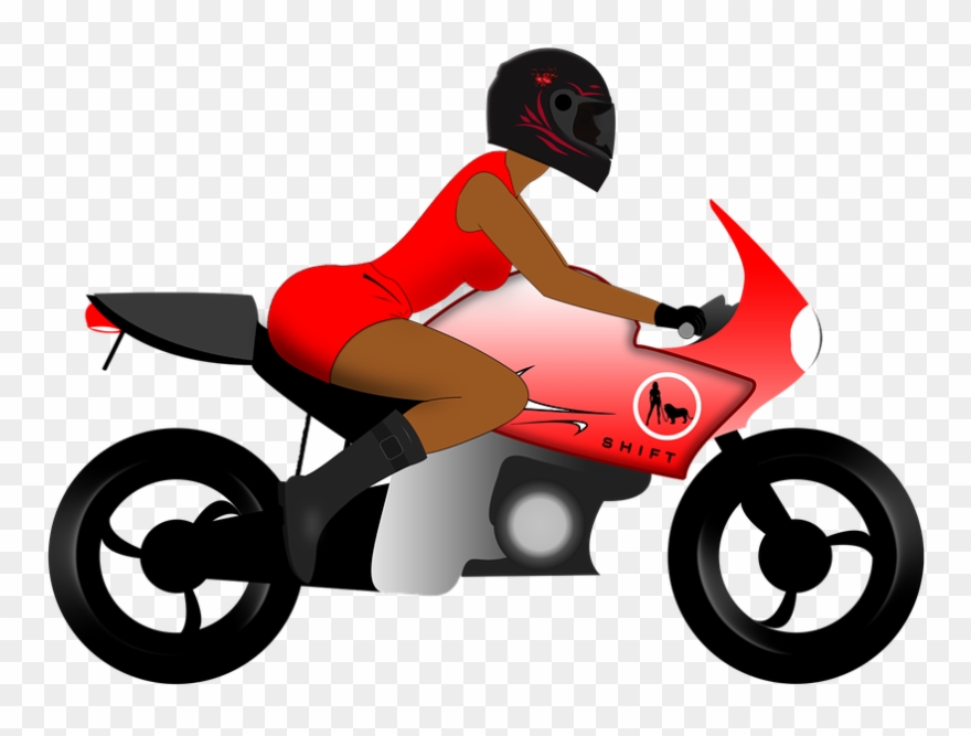 Drawn Biker Superbike Clipart