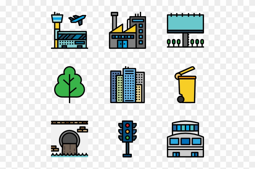 Urban Elements & Buildings Clipart