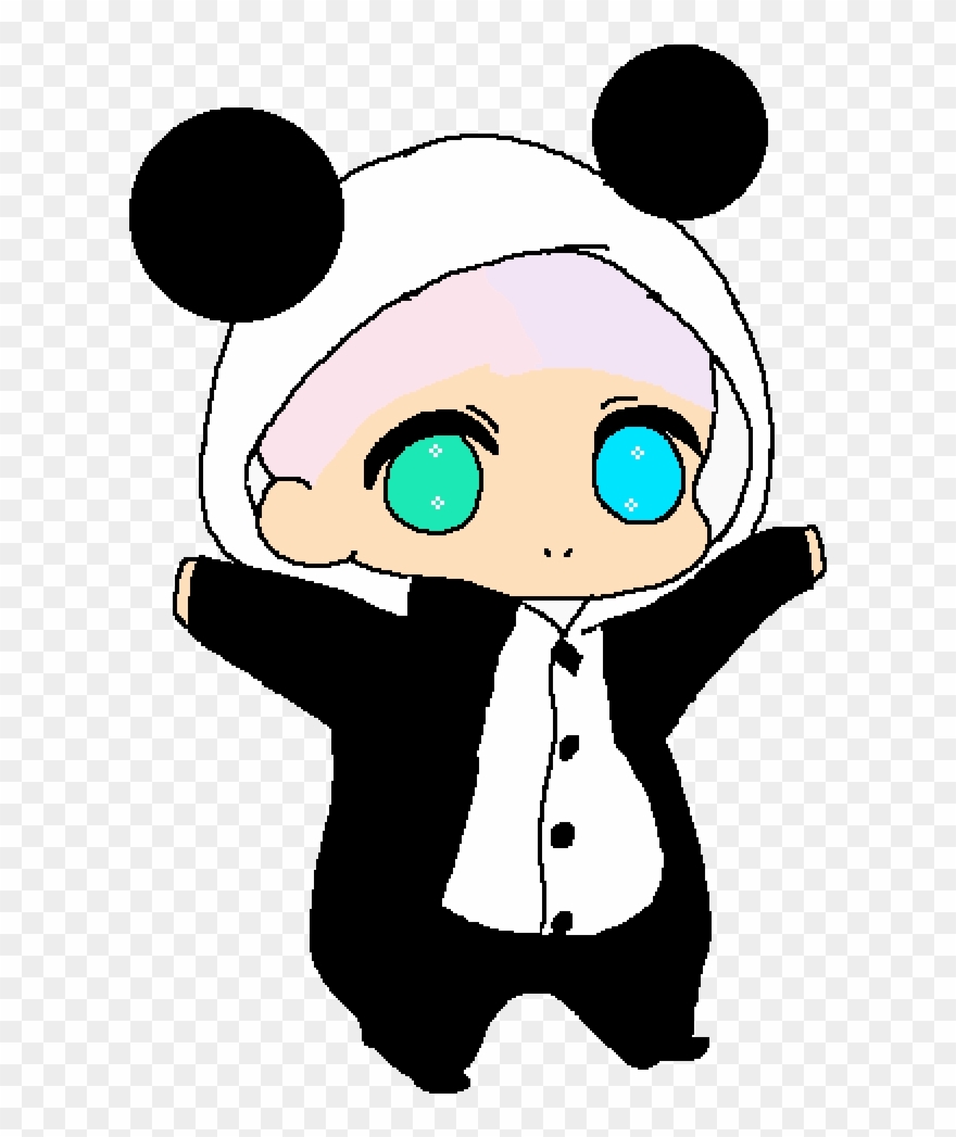 Baby Panda Strawberry Clipart