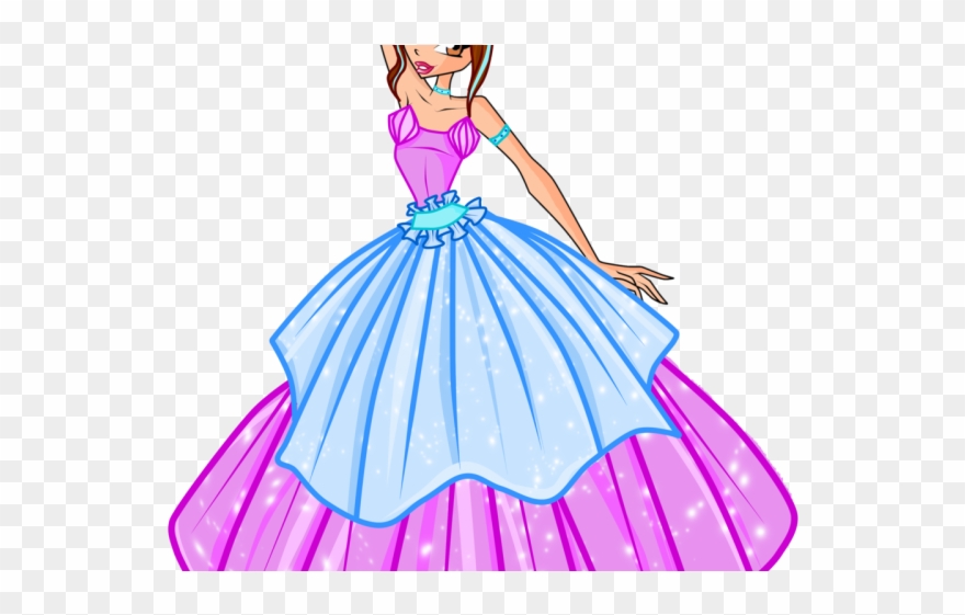 Pink Dress Clipart Anime Dress - Png Download