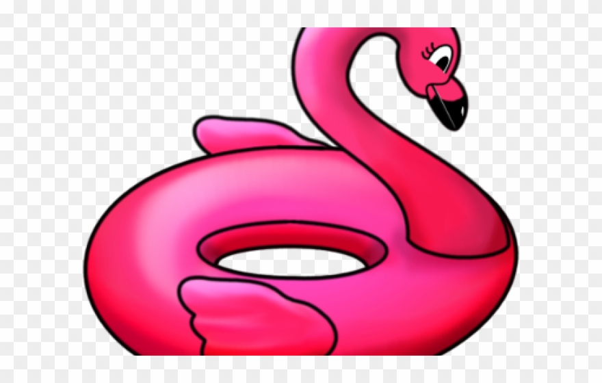Flamingo Clipart Swimming - Png Download