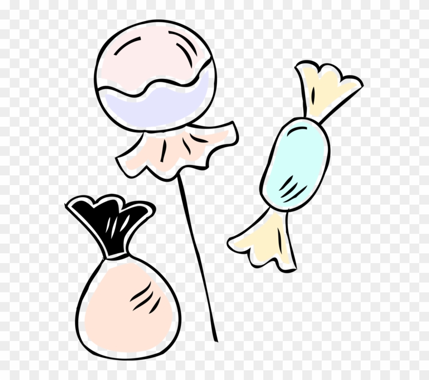 Vector Illustration Of Assorted Candy Confectionery Clipart