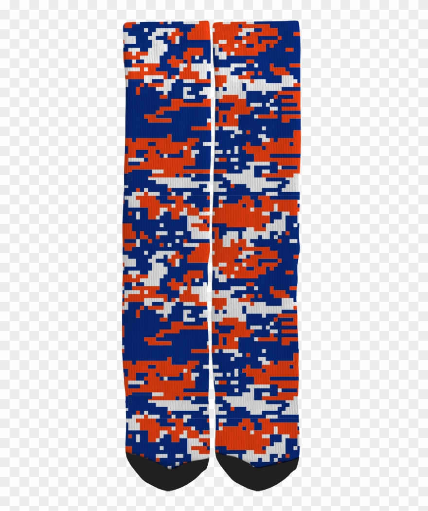 Red, White, & Blue Camouflage Crew Socks Clipart