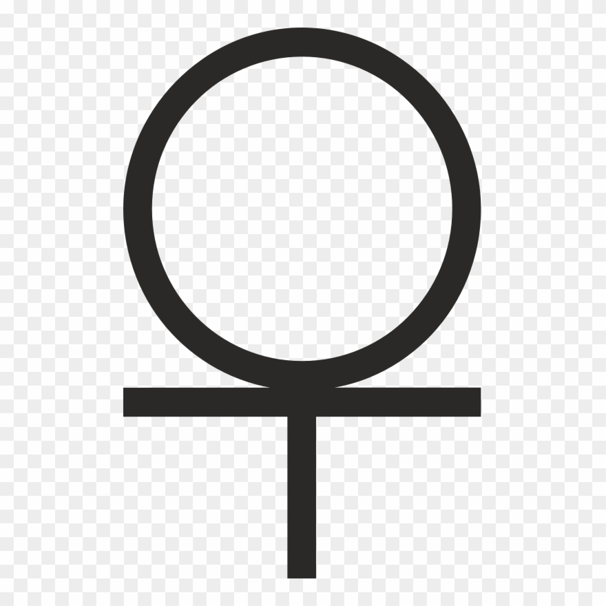 Ankh Cross 3/4 Below Circle Free Vector Clipart