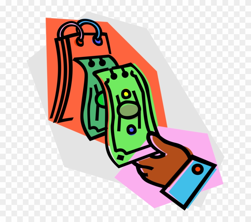 Vector Illustration Of Dollar Bill Cash Paper Money Clipart