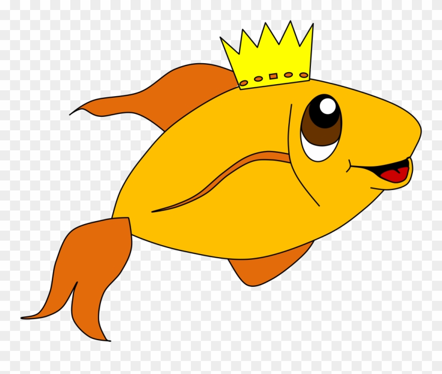 Marie And The Orange Fish Clipart