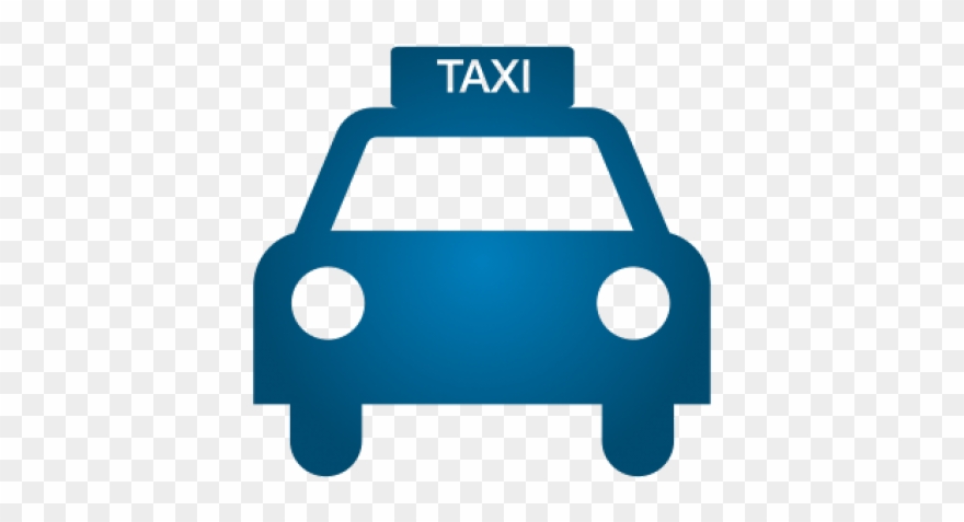 Taxi Cab Clipart Blue Taxi - Png Download