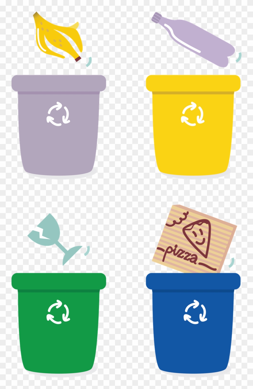 Bin Sorting Recycling Baskets Paper Rubbish Recycle Clipart