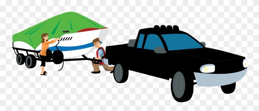 Boat Towing Preparation Clipart