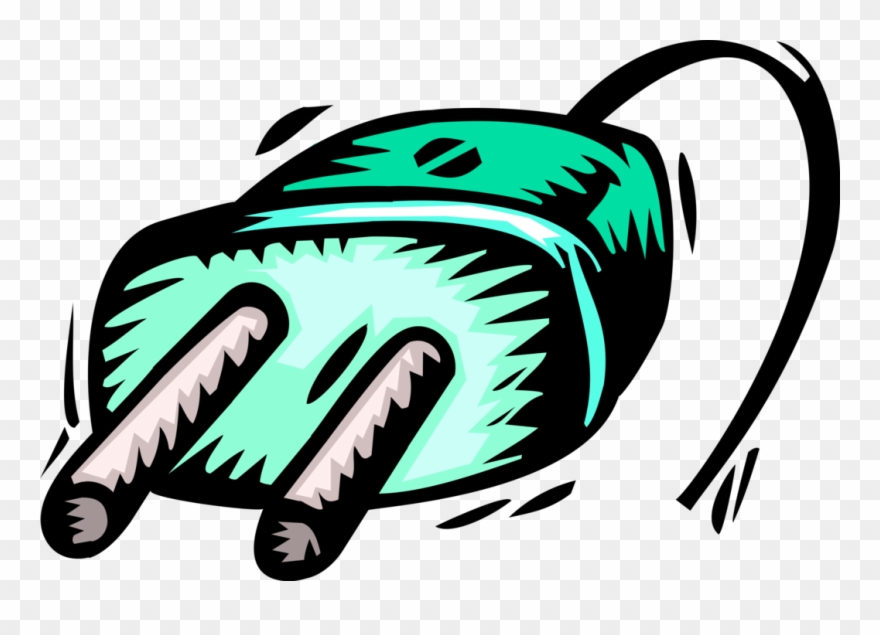 Vector Illustration Of European 220 Volt Two-pronged Clipart