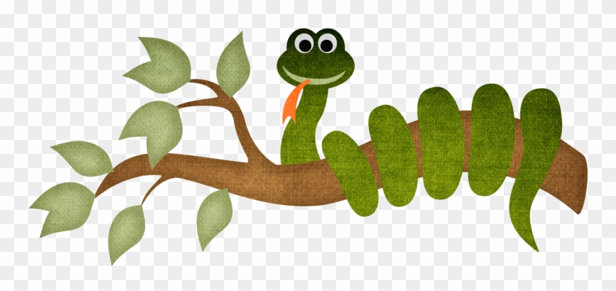 Snake Cartoon Clip Art A Tree Transprent - Png Download