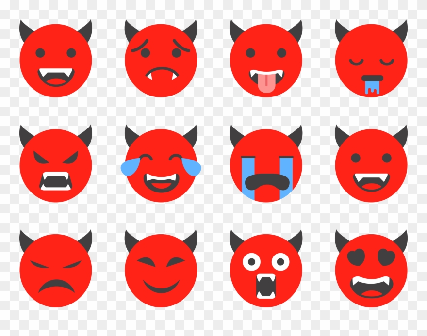 Demon Clipart Devil Emoji - Png Download