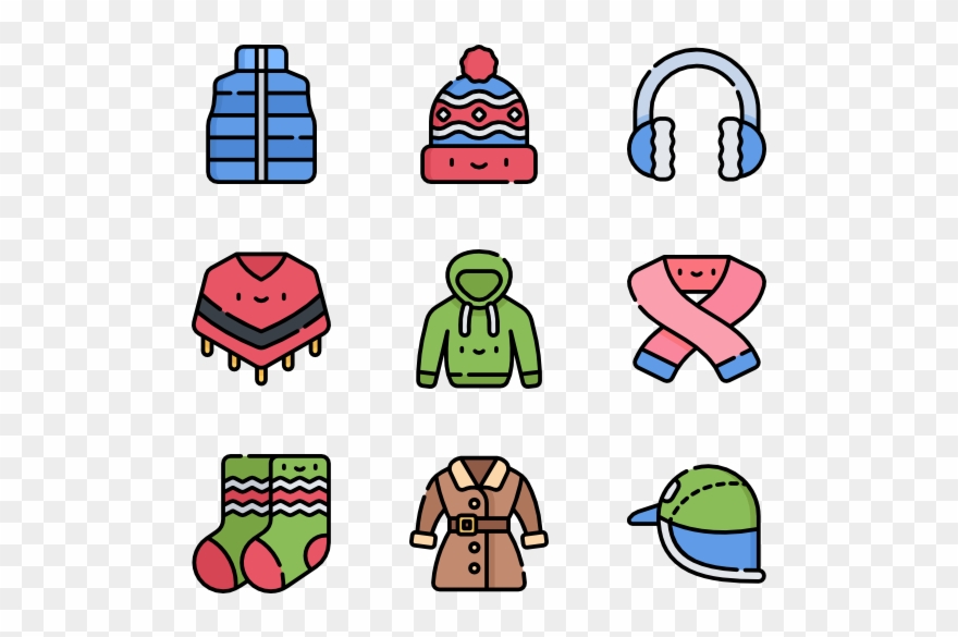 Winter Clothes And Accessories Clipart