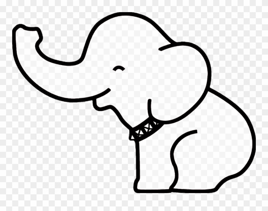 Drawn Elephant Easy Clipart