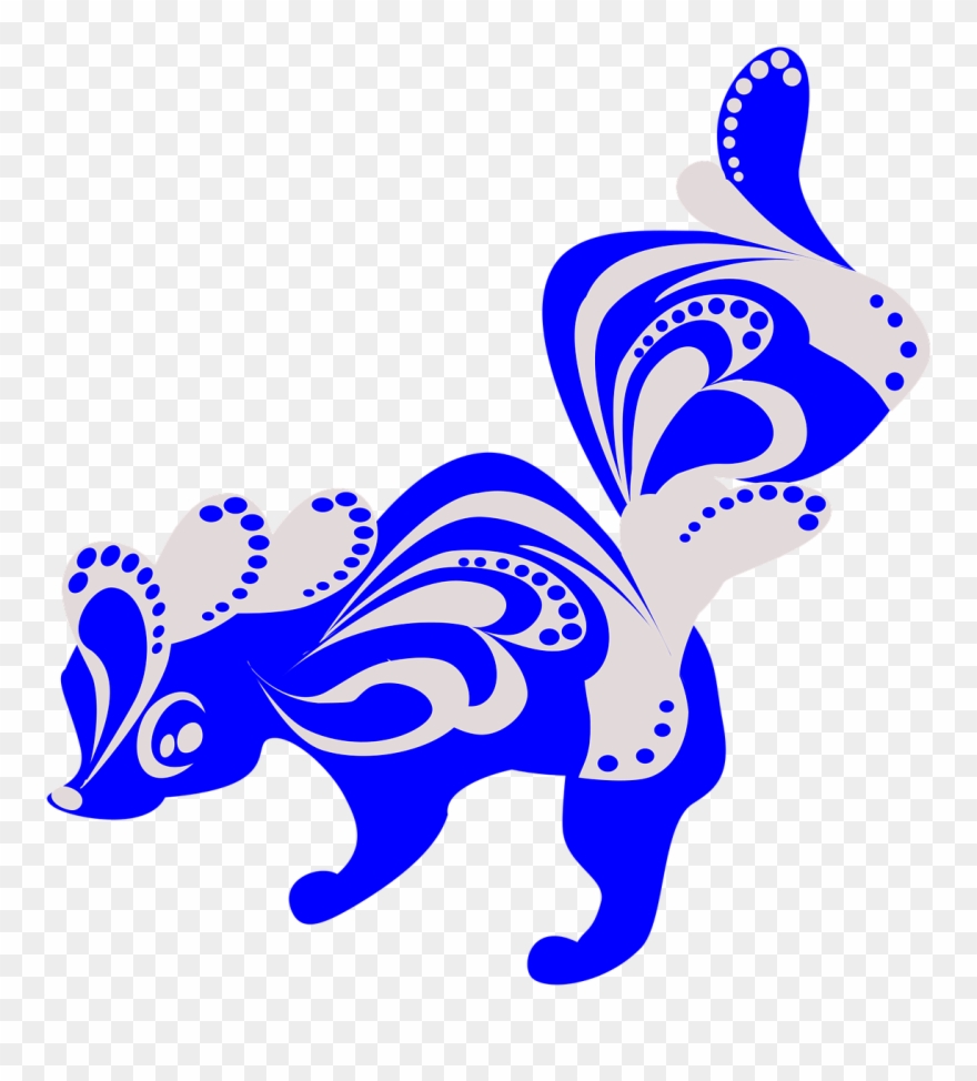 Skunk,animal,still From,marble Patterns,decoration,free Clipart