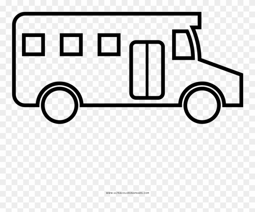 School Bus Coloring Page Clipart