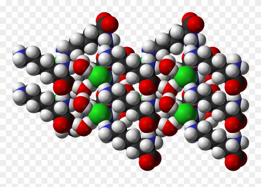 L Lysine Hydrochloride Dihydrate Xtal 3d Sf Clipart