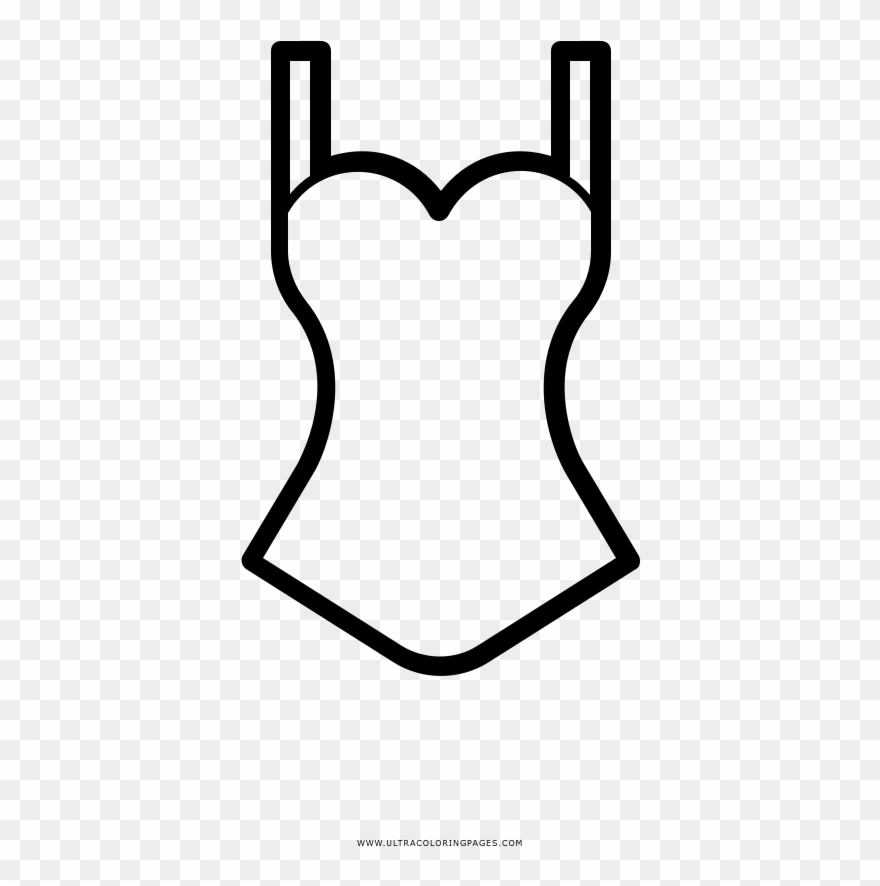 Swimming Suit Coloring Page Clipart