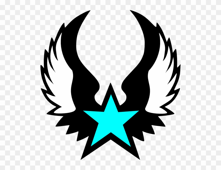 Blue Star Wings Clipart - Png Download