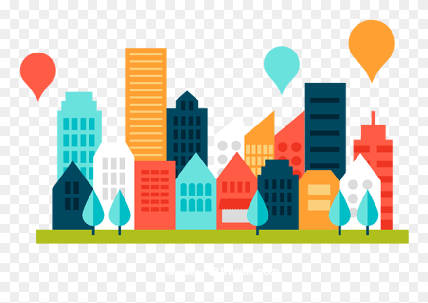 Cityscape Clipart Business Building - Png Download