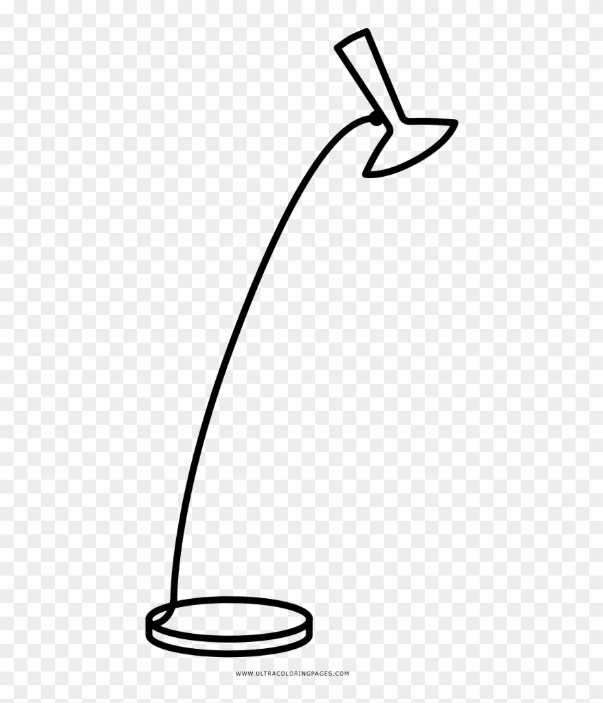 Floor Lamp Coloring Page Clipart