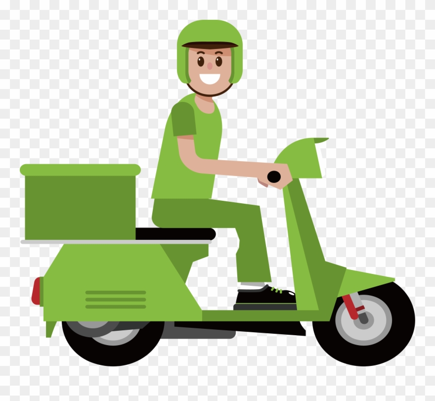 Delivery Scooter Clip Arts - Png Download