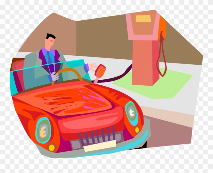 Vector Illustration Of Businessman Arrives At Service Clipart