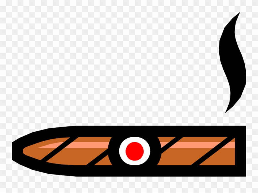 Vector Illustration Of Smoker's Tobacco Cigar Fuming Clipart