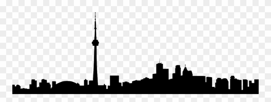 Toronto Skyline Silhouette Clipart