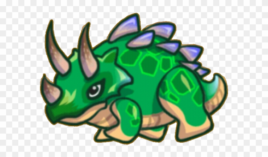 Triceratops Clipart Green - Png Download