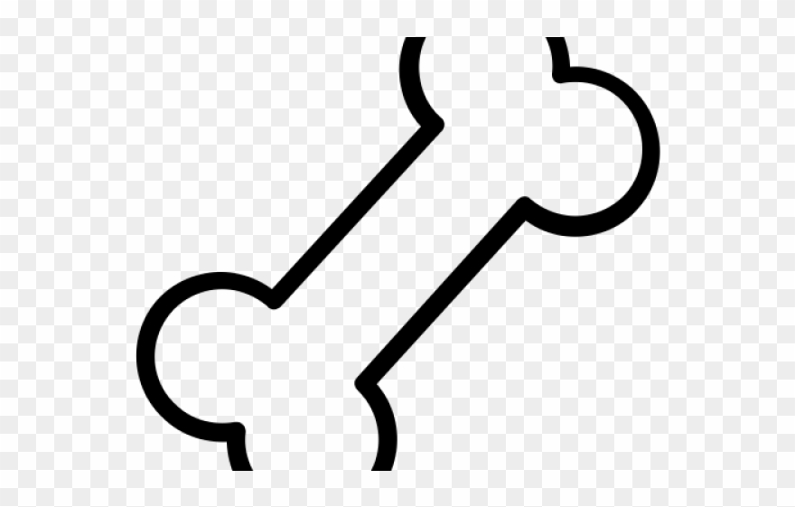 Long Clipart Bone Outline - Png Download