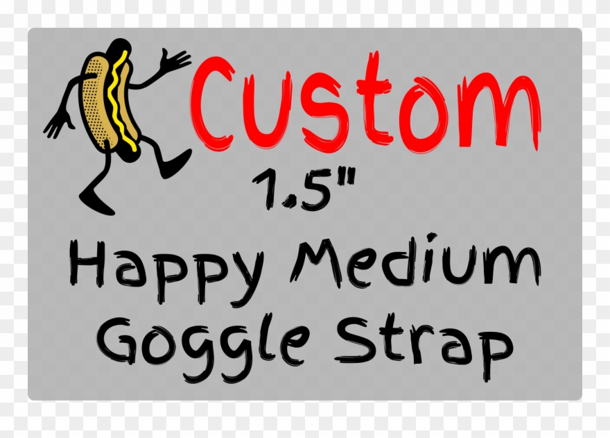 5" Happy Medium Custom Goggle Strap Clipart