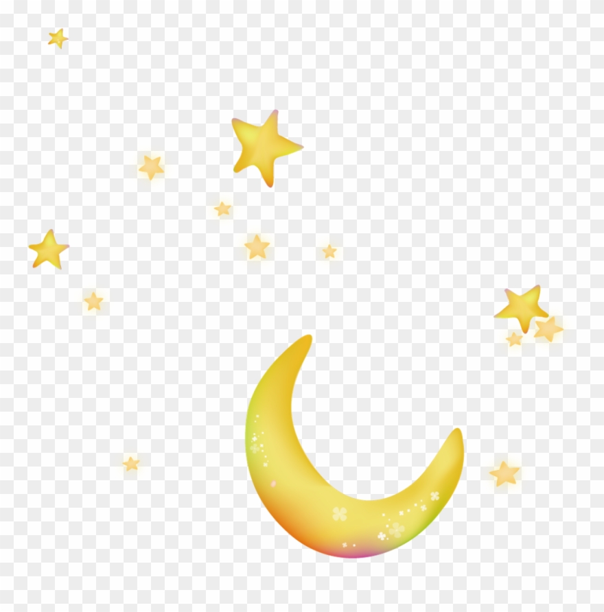 Moon Stars Night Nightsky Ftestickers Clipart