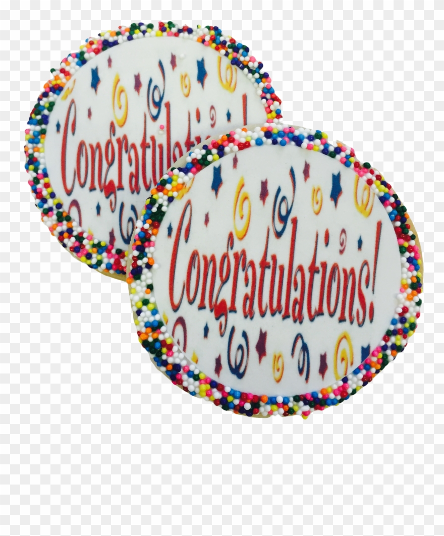 Congratulations Sugar Cookies With Nonpareils Clipart