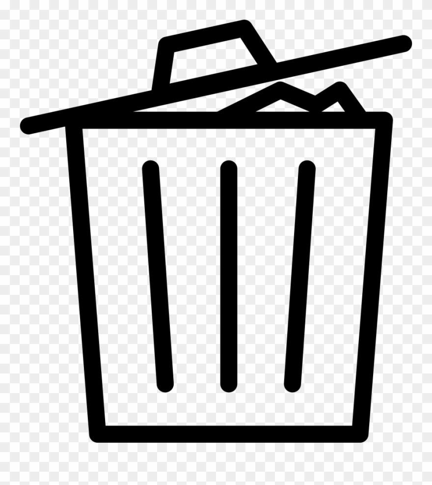 Thin Recycle Bin Delete Garbage Full Comments Clipart