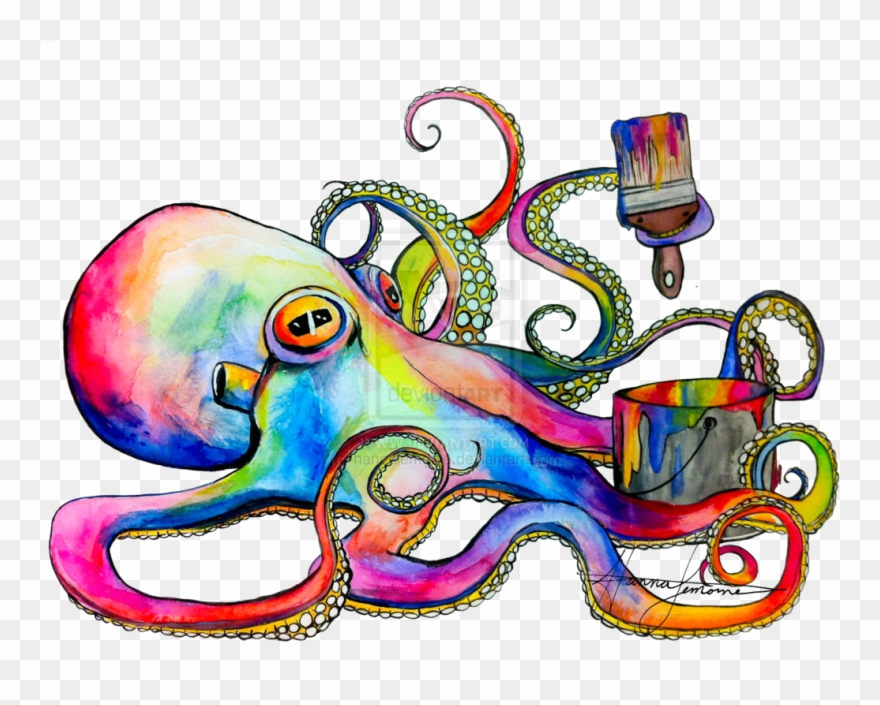 Phagocytosis By Hannalemoine Wall Finishes, Octopus, Clipart