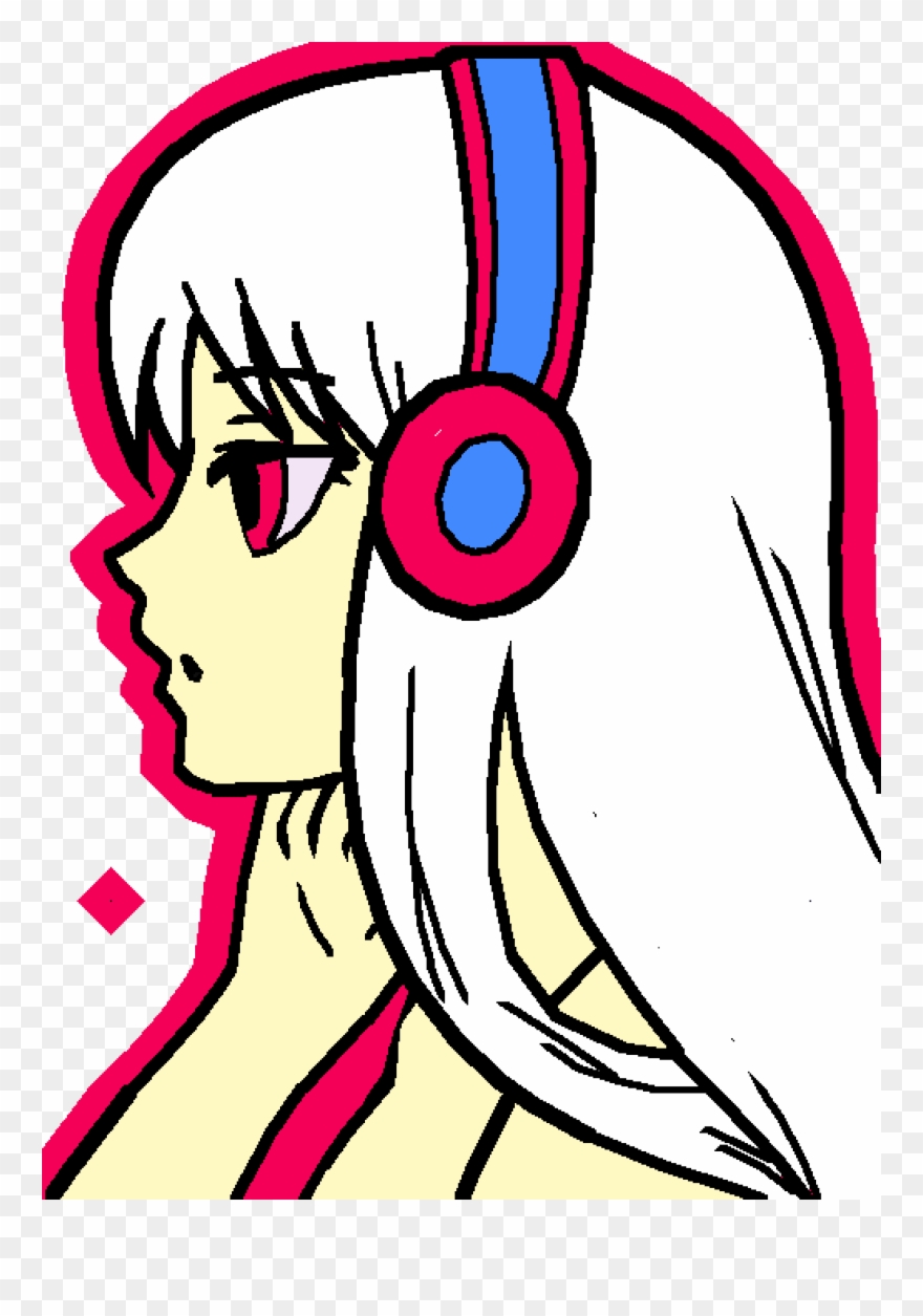 The Girl Lost In Music Clipart