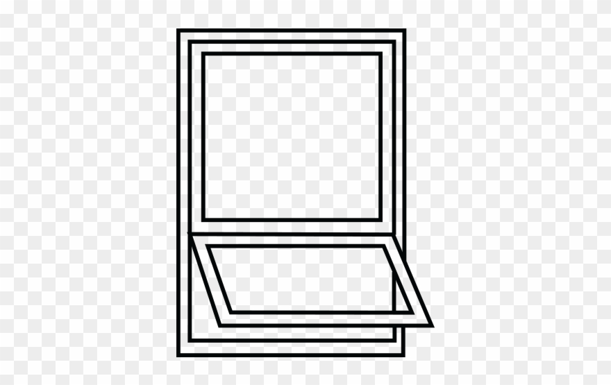 Picture Window Over Hopper Window Clipart