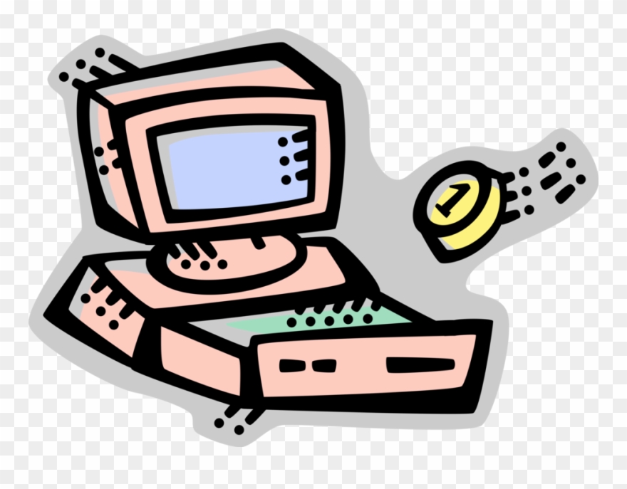 Vector Illustration Of Cash Register For Registering Clipart