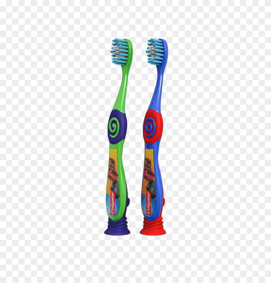 Colgate Kids Soft Toothbrush With Suction Cup, Blaze Clipart
