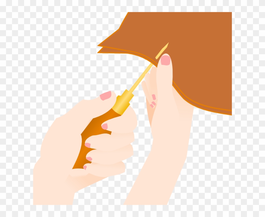 Pierce Holes Where The Horizontal Marks Start, And Clipart