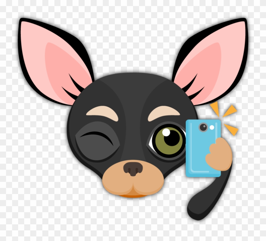 Black Tan Chihuahua Emoji Stickers For Imessage Clipart