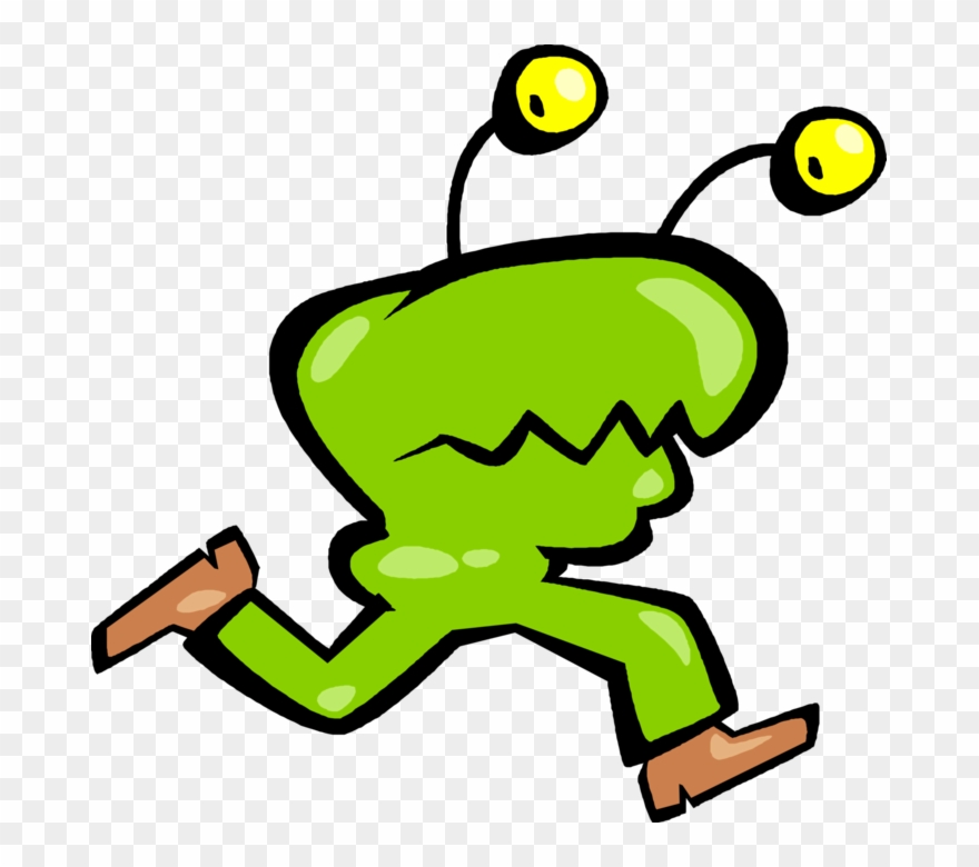Space Head Runs Image Clipart