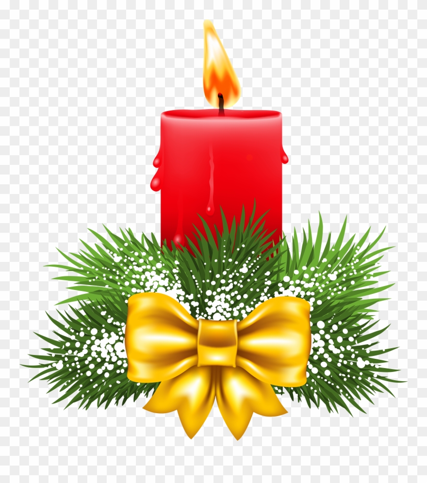 Transparent Christmas Red Candle Png Clipart