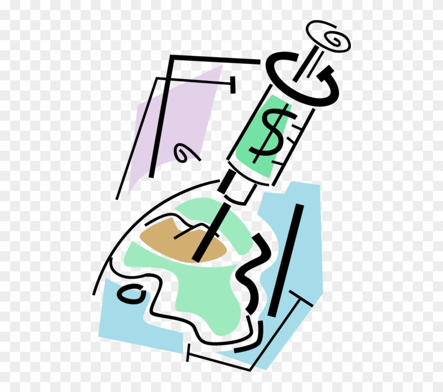 Vector Illustration Of Direct Injection Of Financial Clipart