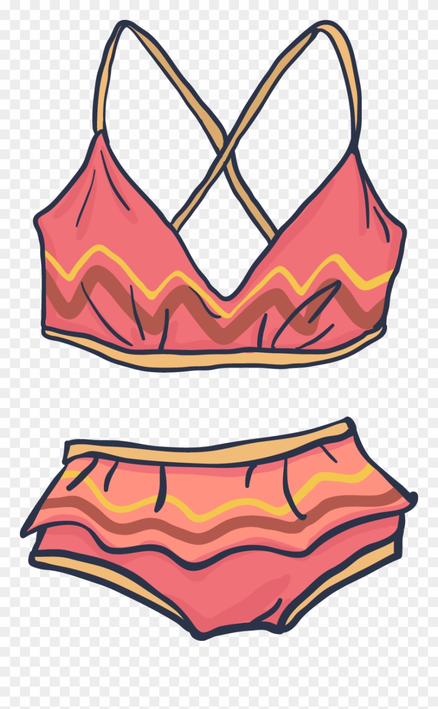 Swimsuit Bikini Clip Art - Png Download