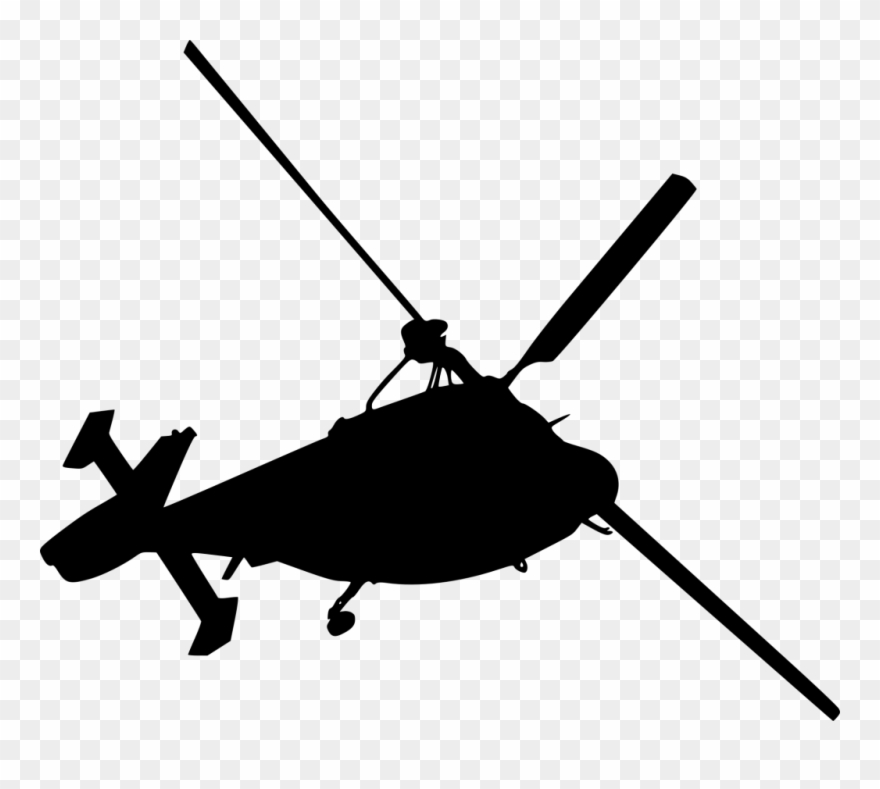 Helicopter Clipart Top View - Png Download