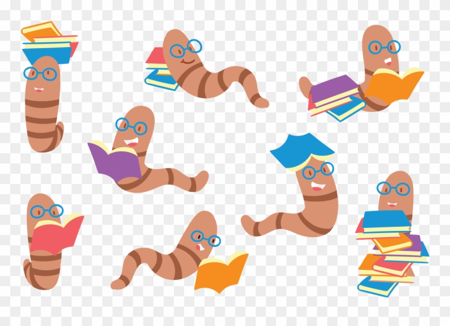 Bookworm Cartoon Set Download Free Vector Art Stock Clipart
