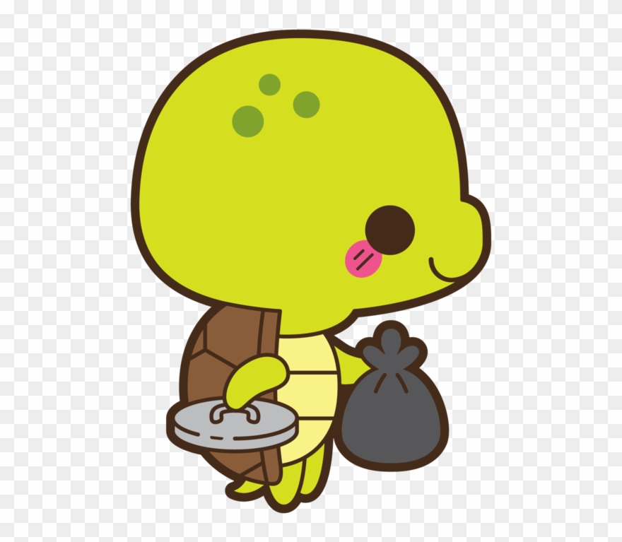 Cleaning Happy Turtle Clipart