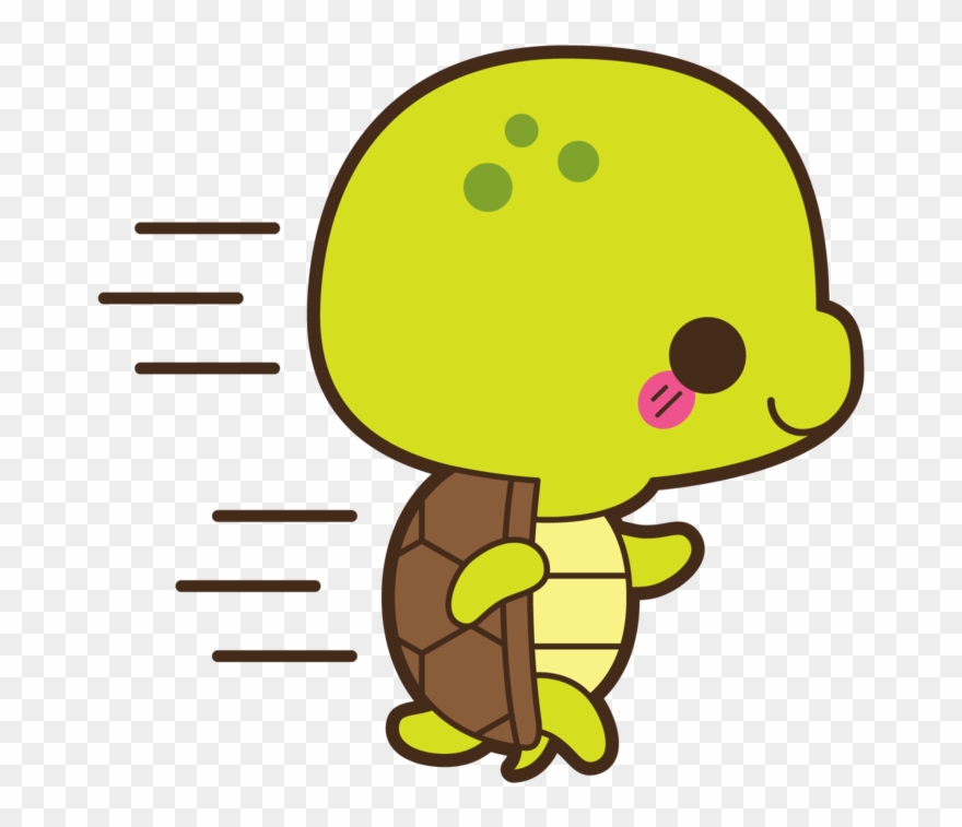 Happy Turtle Running Clipart